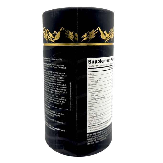 BetterAlt Gold+ Shilajit 60 Gummies BetterAlt Gold+ Shilajit 60 Gummies