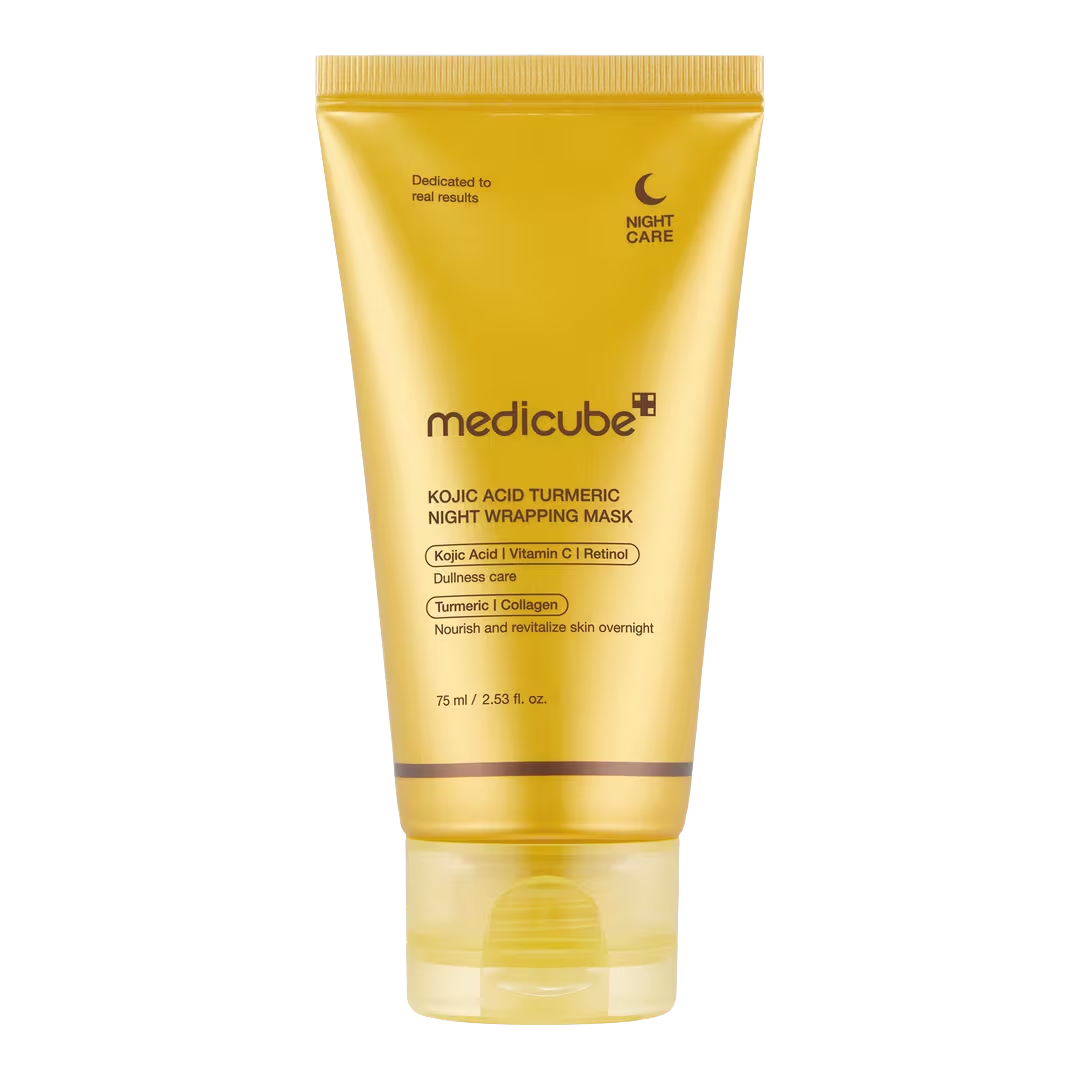 2.53 oz, Medicube Kojic Acid Turmeric Night Wrapping Mask | SleekShop