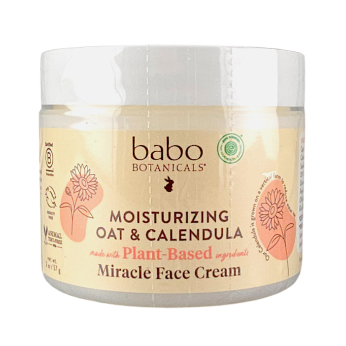 Babo Botanicals Moisturizing Oat & Calendula Miracle Face Cream
