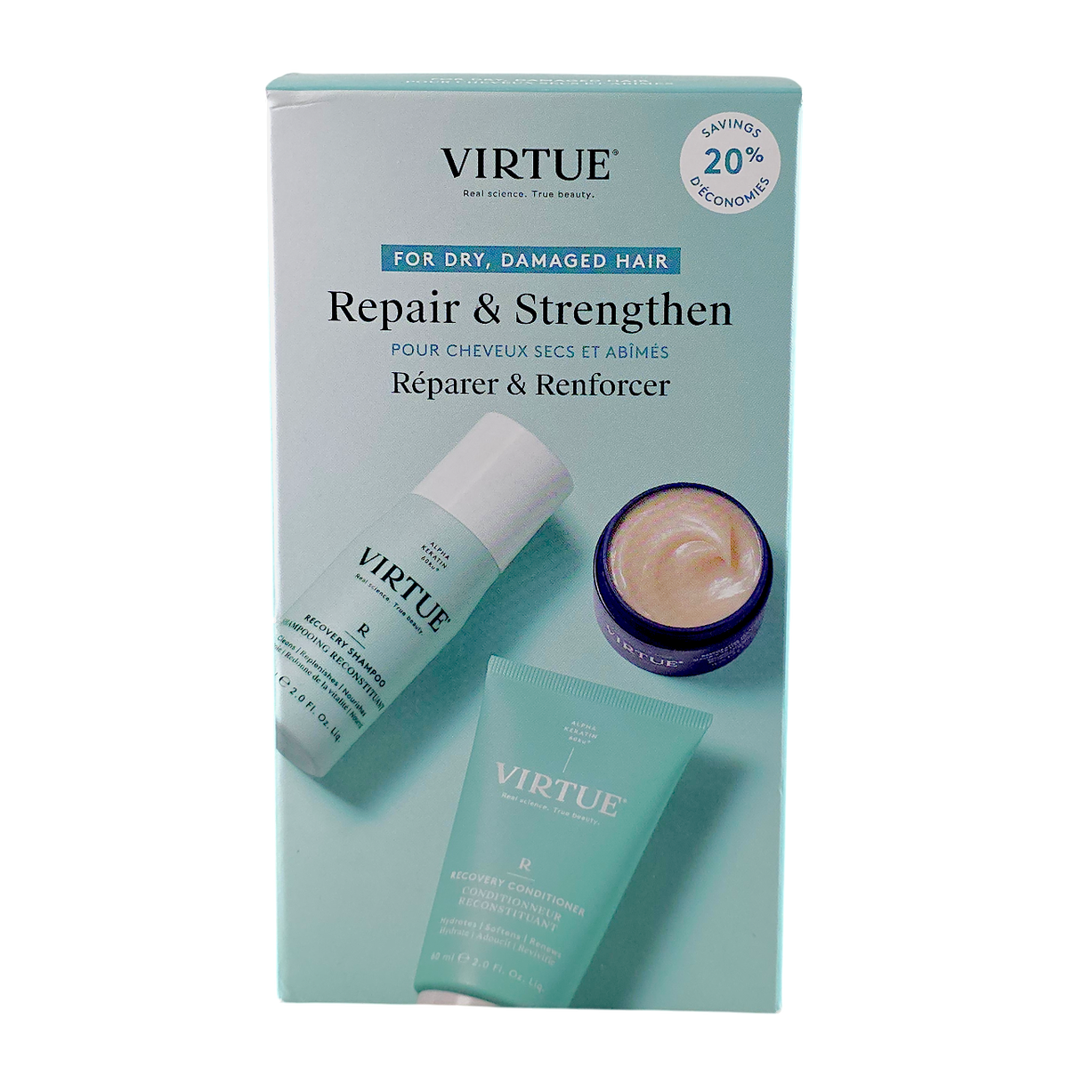 Virtue Labs Recovery Repair & Strengthen For Dry Damage Hair Kit-image1 Virtue Labs Recovery Repair & Strengthen For Dry Damage Hair Kit-image1