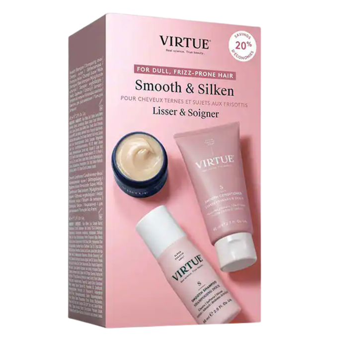 VIRTUE Labs Smooth & Silken Alpha Keratin Anti-Frizz Travel Set