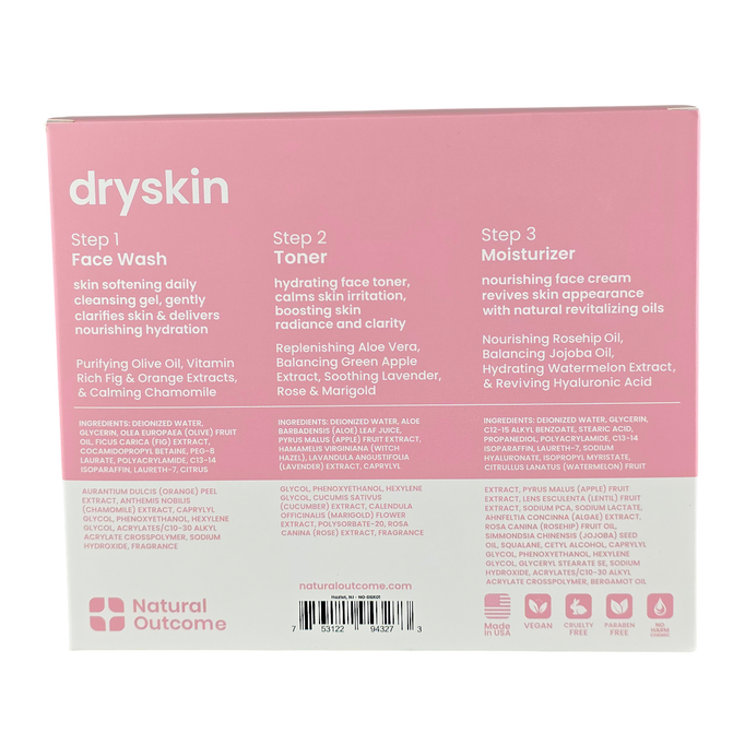 Natural Outcome Dry Skin Daily Hydrating Regimen Fig & Olive, Green Apple & Aloe Natural Outcome Dry Skin Daily Hydrating Regimen Fig & Olive, Green Apple & Aloe