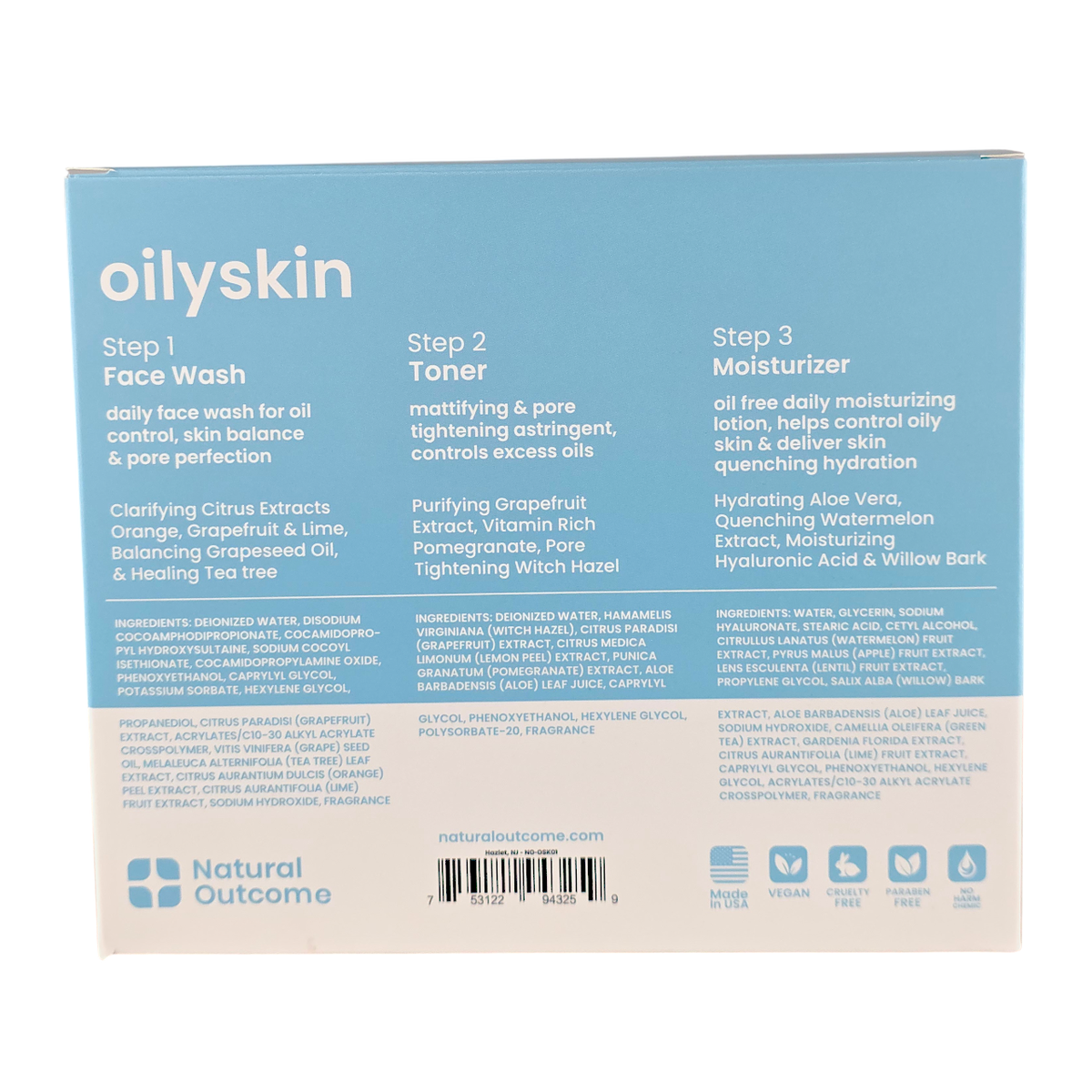 Natural Outcome Oily Skin Daily Oil-Control Regimen Witch Hazel & Grapefruit Matte Finish-image4 Natural Outcome Oily Skin Daily Oil-Control Regimen Witch Hazel & Grapefruit Matte Finish-image4
