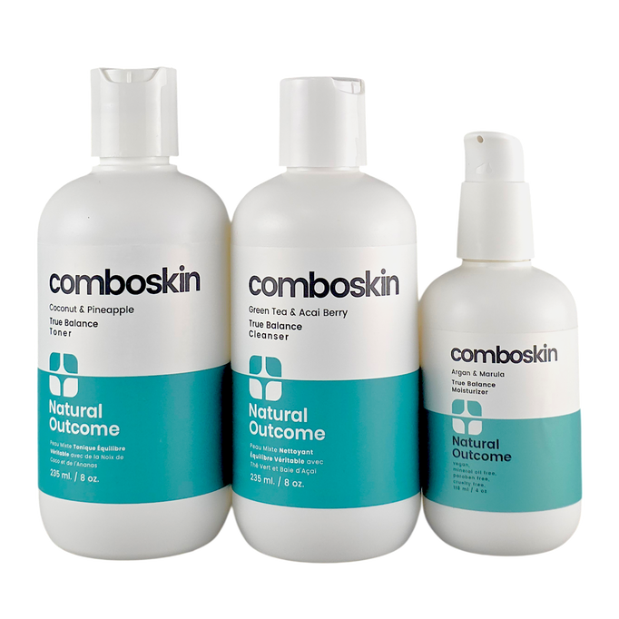 Natural Outcome Combo Skin Daily Regimen True Balance Set Green Tea & Pineapple Pore-Refining