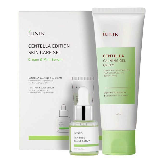 iUNIK Centella Edition Skincare Cream & Mini Serum Set