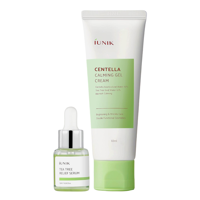 iUNIK Centella Edition Skincare Cream & Mini Serum Set
