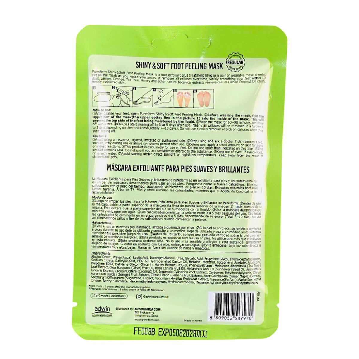 PUREDERM Shiny & Soft Foot Peeling Mask-image2