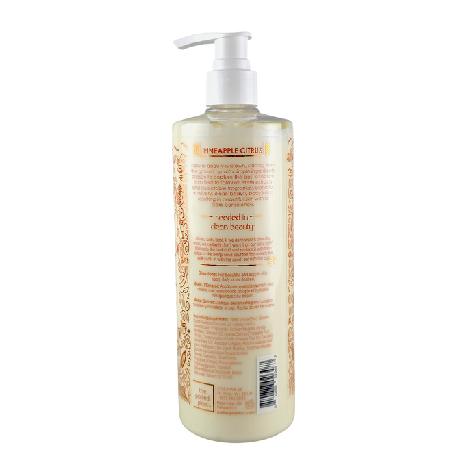 The Potted Plant Hemp Pineapple Citrus Body Lotion The Potted Plant Hemp Pineapple Citrus Body Lotion
