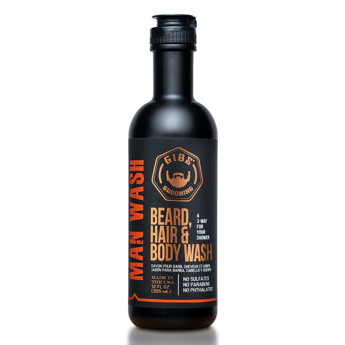 Gibs Man Wash Beard, Hair & Body Cleanser Tea Tree & Copaiba Oil-image1