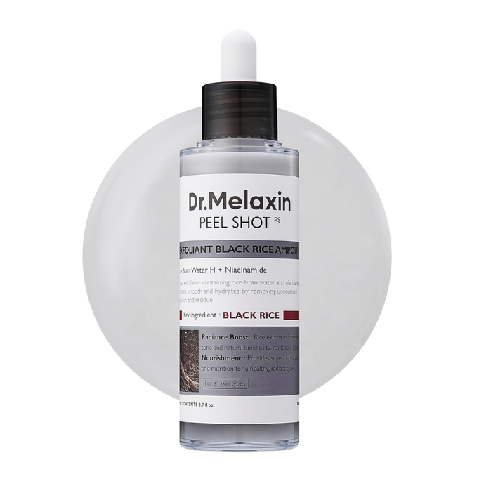Dr.Melaxin Peel Shot Glow Black Rice Ampoule Blackhead Reduction & Brightening-image1 Dr.Melaxin Peel Shot Glow Black Rice Ampoule Blackhead Reduction & Brightening-image1