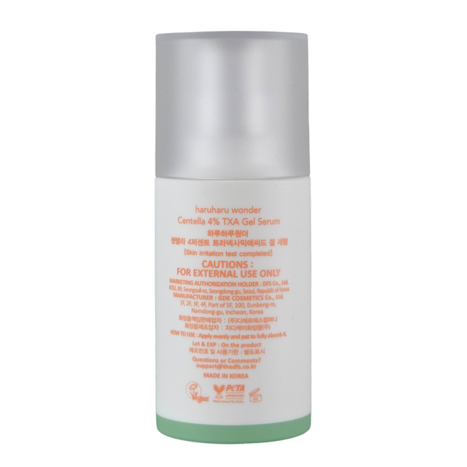 Haruharu Wonder Centella 4% TXA Gel Serum