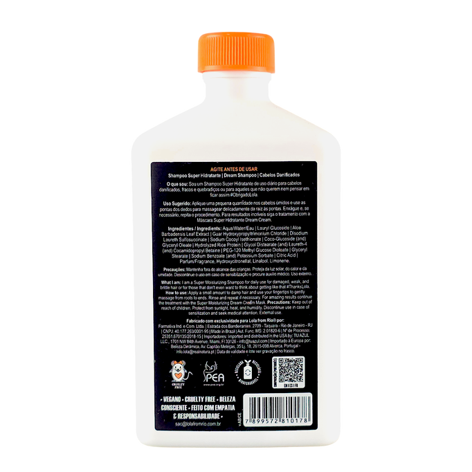 Lola Cosmetics Dream Super Moisturizing Shampoo with Argan Oil & Rice Protein