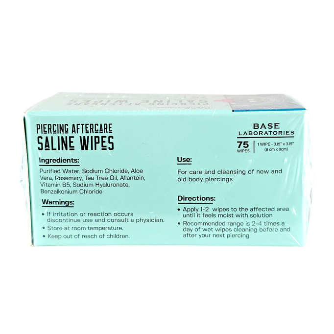 Base Laboratories Advanced Saline Piercing Wipes