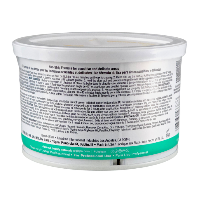 Gigi Wax - Hair Removal Pineapple Neon Hard Wax with Marula Oil + Pineapple Extract