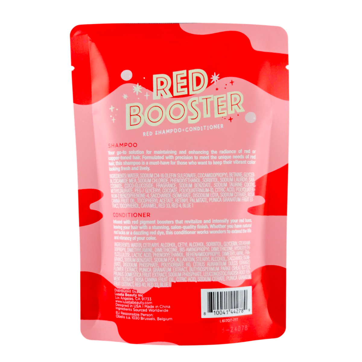 Luseta Color Brightening Red Shampoo & Conditioner Travel Set-image2 Luseta Color Brightening Red Shampoo & Conditioner Travel Set-image2