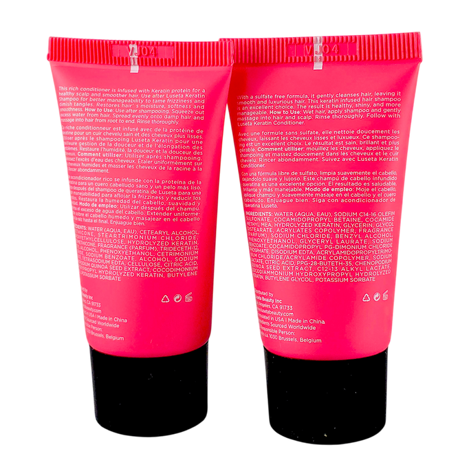 Luseta Keratin Smooth Shampoo & Conditioner Travel Duo