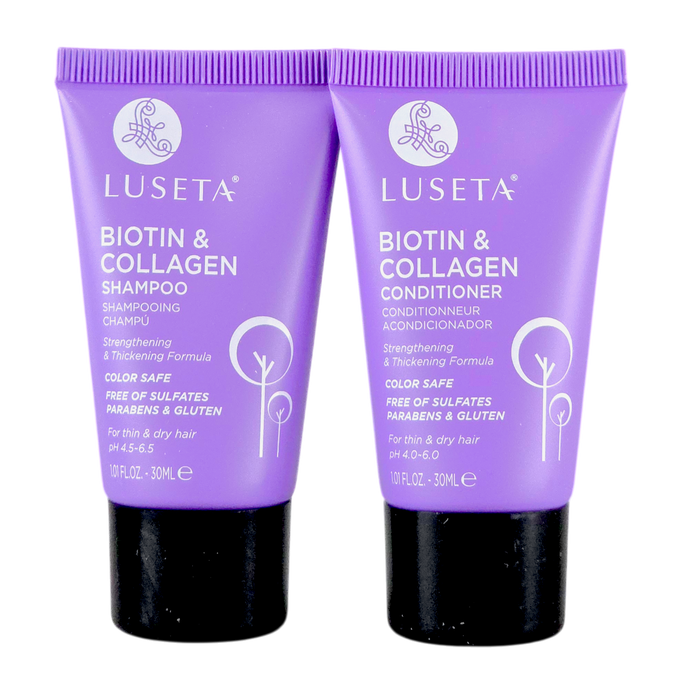 Luseta Biotin & Collagen Fortifying Shampoo & Conditioner Travel Duo