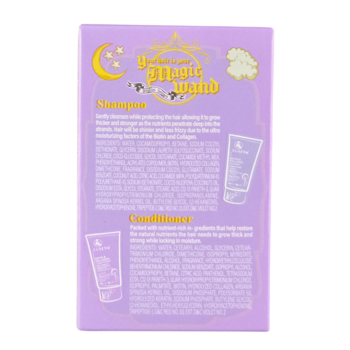 Luseta Biotin & Collagen Fortifying Shampoo & Conditioner Travel Duo