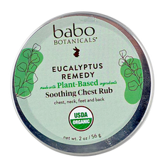Babo Botanicals Eucalyptus Remedy Organic Soothing Chest Rub