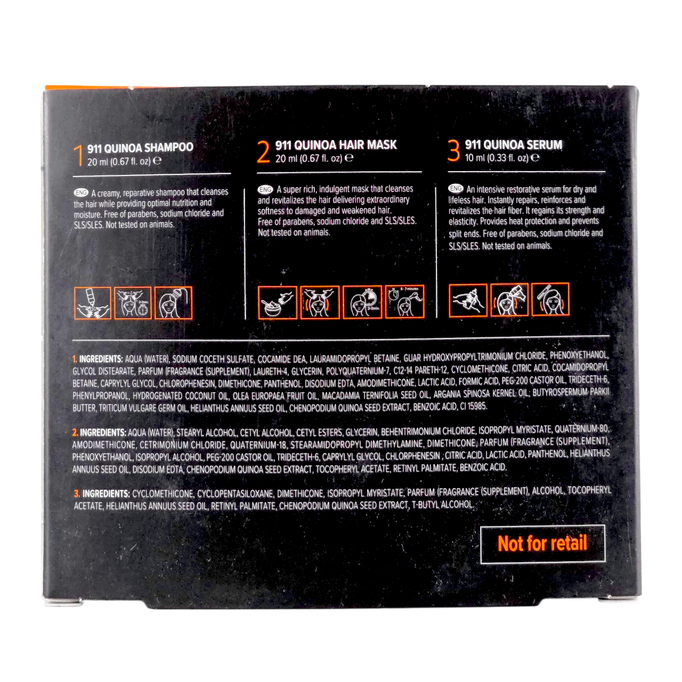 BIOTOP 911 Quinoa Sample Kit - Shampoo, Mask & Serum Trio