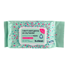 b.tan b.clean Antibacterial Hand Wipes (Aloe & Squalane)