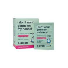 b.tan b.clean Antibacterial Hand Wipes (Aloe & Squalane)