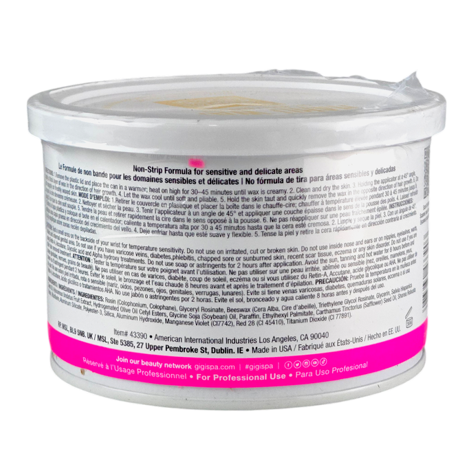 Gigi Wax - Hair Removal - Dragonfruit with Chia Seed Hard Wax - Neon, No-Strip Formula