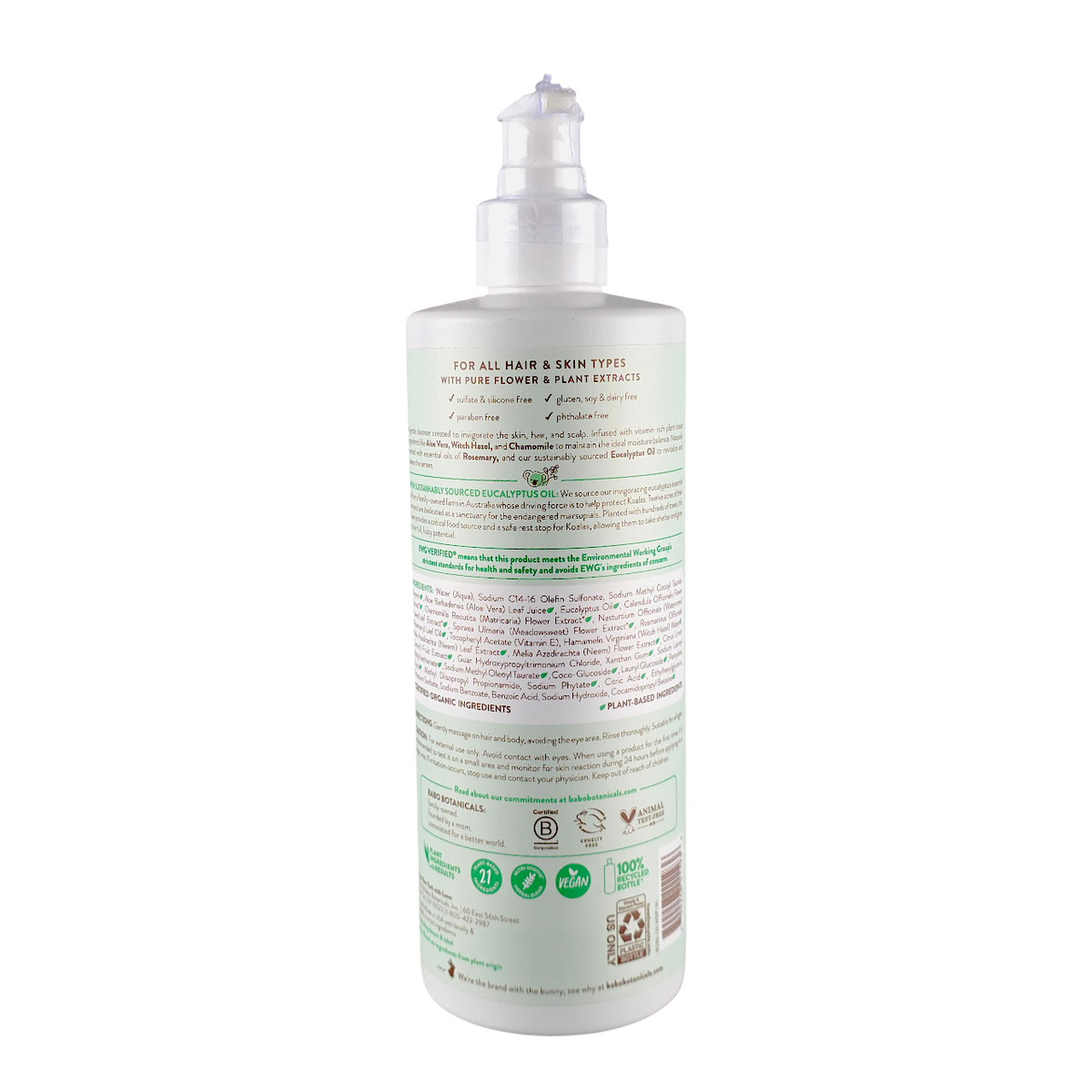 Babo Botanicals Eucalyptus Remedy 3-in-1 Plant-Based Shampoo Bubble Bath & Wash-image2