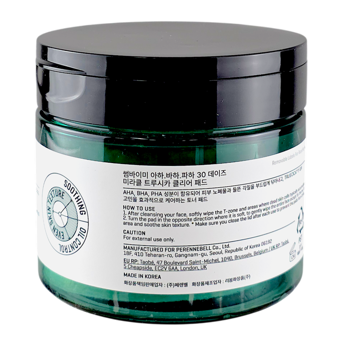 SOME BY MI AHA BHA PHA 30 Days Miracle Truecica Clear Pad Dual-Sided Exfoliation-image2 SOME BY MI AHA BHA PHA 30 Days Miracle Truecica Clear Pad Dual-Sided Exfoliation-image2