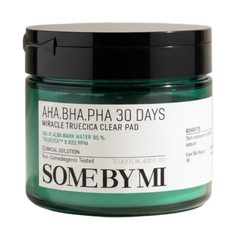 SOME BY MI AHA BHA PHA 30 Days Miracle Truecica Clear Pad Dual-Sided Exfoliation-image1 SOME BY MI AHA BHA PHA 30 Days Miracle Truecica Clear Pad Dual-Sided Exfoliation-image1