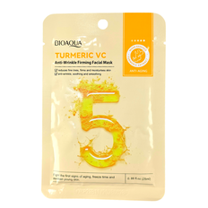 Bioaqua Turmeric Vc Anti-Wrinkle Firming Facial Mask-image1