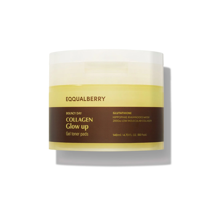 Eqqualberry Bouncy Day Collagen Glow Up Gel Toner Pads