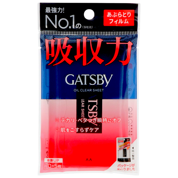 Gatsby Mandom Oil Clear Sheet