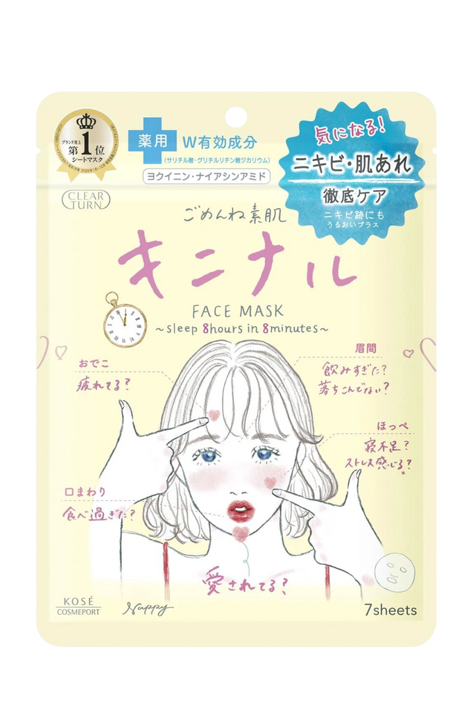 Kose Clean Turn Sorry Bare Skin Kinishinai Mask