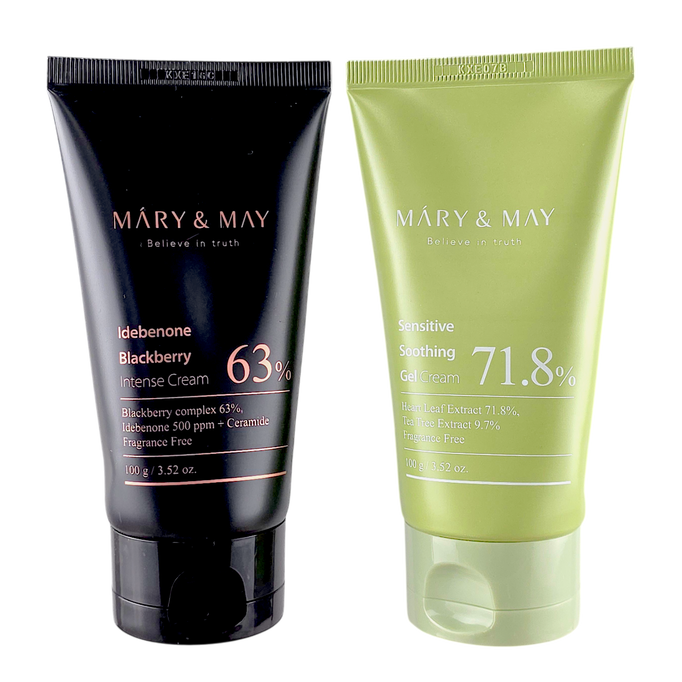 Mary & May Soothing Gel Cream+Idebenone Blackberry Cream Duo Set-image1 Mary & May Soothing Gel Cream+Idebenone Blackberry Cream Duo Set-image1