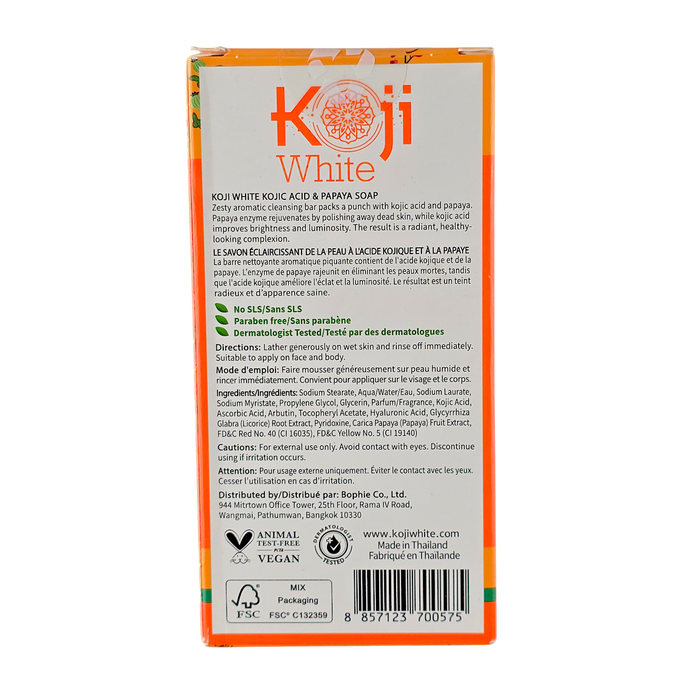 koji White Kojic Acid & Papaya Skin Brightening Soap