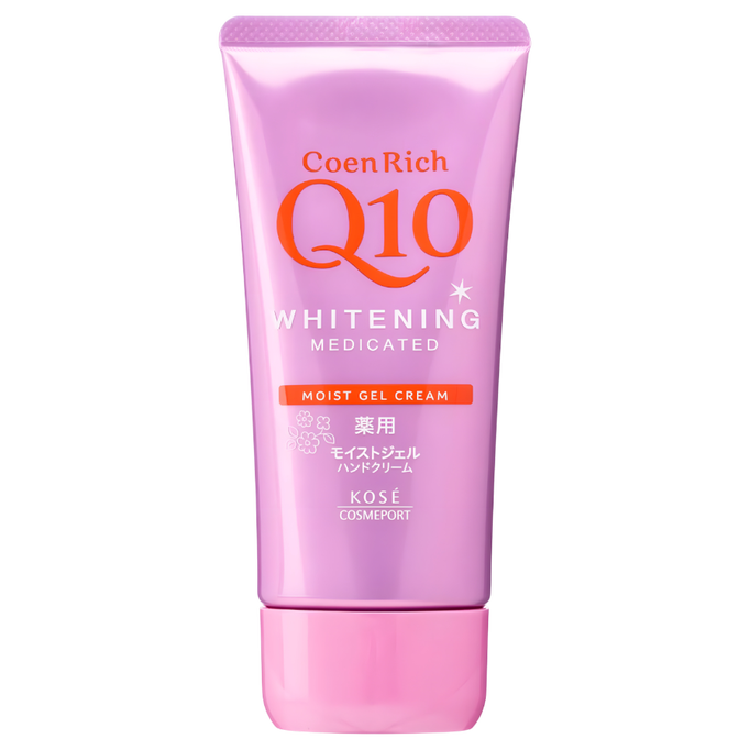Kose CoenRich Q10 Whitening Medicated Moist Gel Hand Cream White Floral