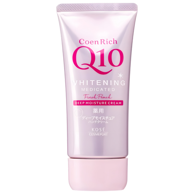 Kose CoenRich Q10 Whitening Deep Moisture Hand Cream Fresh Peach