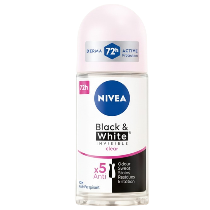 Nivea Black & White Invisible Roll on Clear-image1