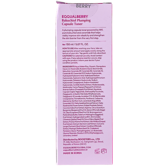 EqqualBerry Bakuchiol Plumping Capsule Toner