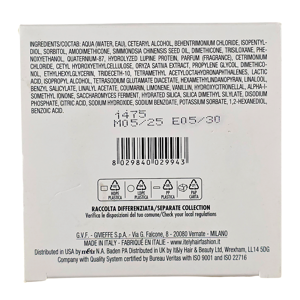 IT&LY Repair Restructuring Mask for Damaged Hair-image2