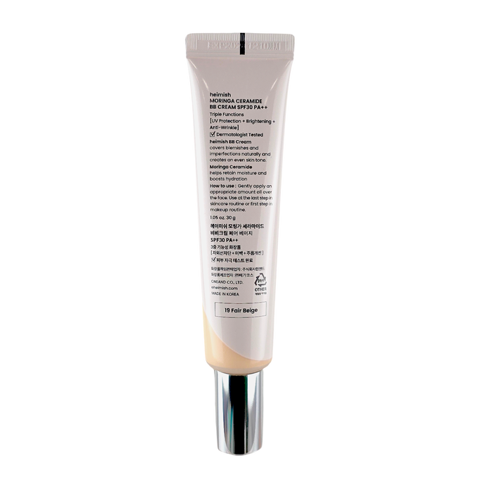 Heimish BB Moringa Ceramide Tinted Moisturizer Make Up+Sunscreen SPF30 PA ++