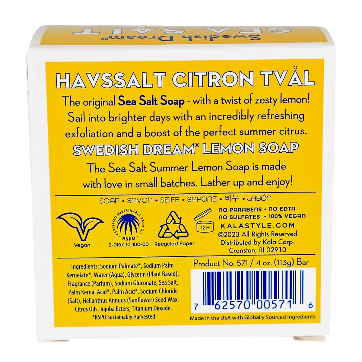 Kalastyle Swedish Dream Sea Salt Soap Twist Of Lemon-image2