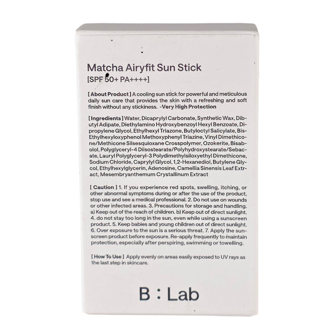 B.Lab Matcha Airytfit Sun Stick SPF 50+ PA ++++ B.Lab Matcha Airytfit Sun Stick SPF 50+ PA ++++