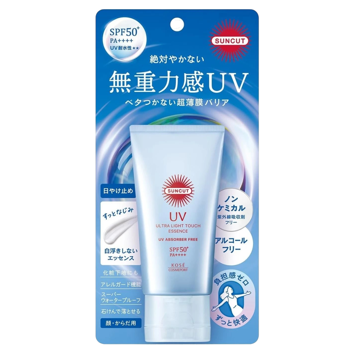 Kose Suncut UV Ultra Light Touch Essence SPF50+ PA++++-image1