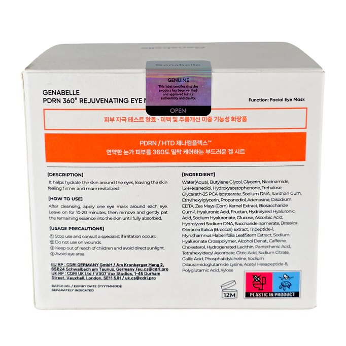 Genabelle PDRN 360 Rejuvenating Eye Mask