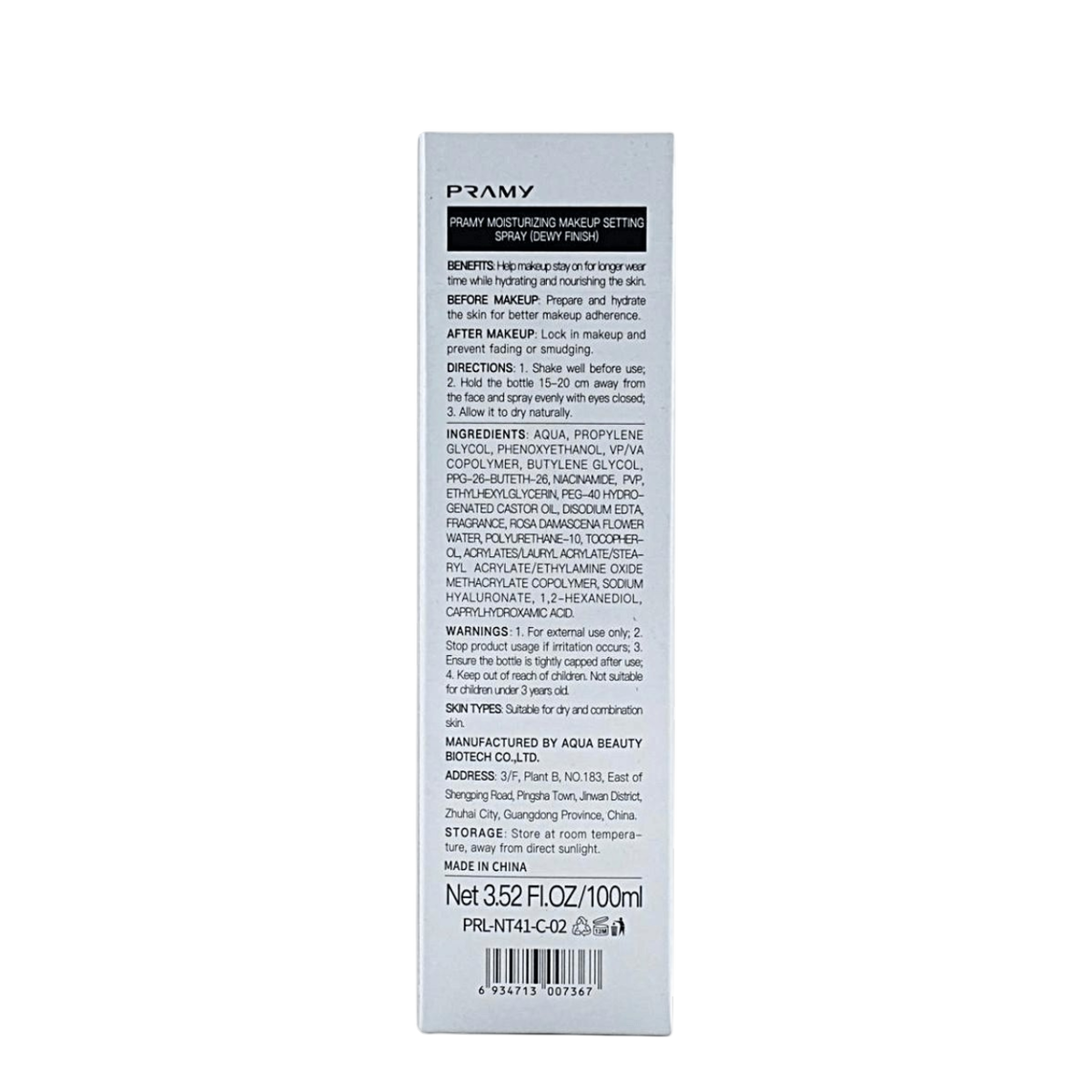 Pramy Moisturizing Makeup Setting Spray Dewy Finish-image4 Pramy Moisturizing Makeup Setting Spray Dewy Finish-image4