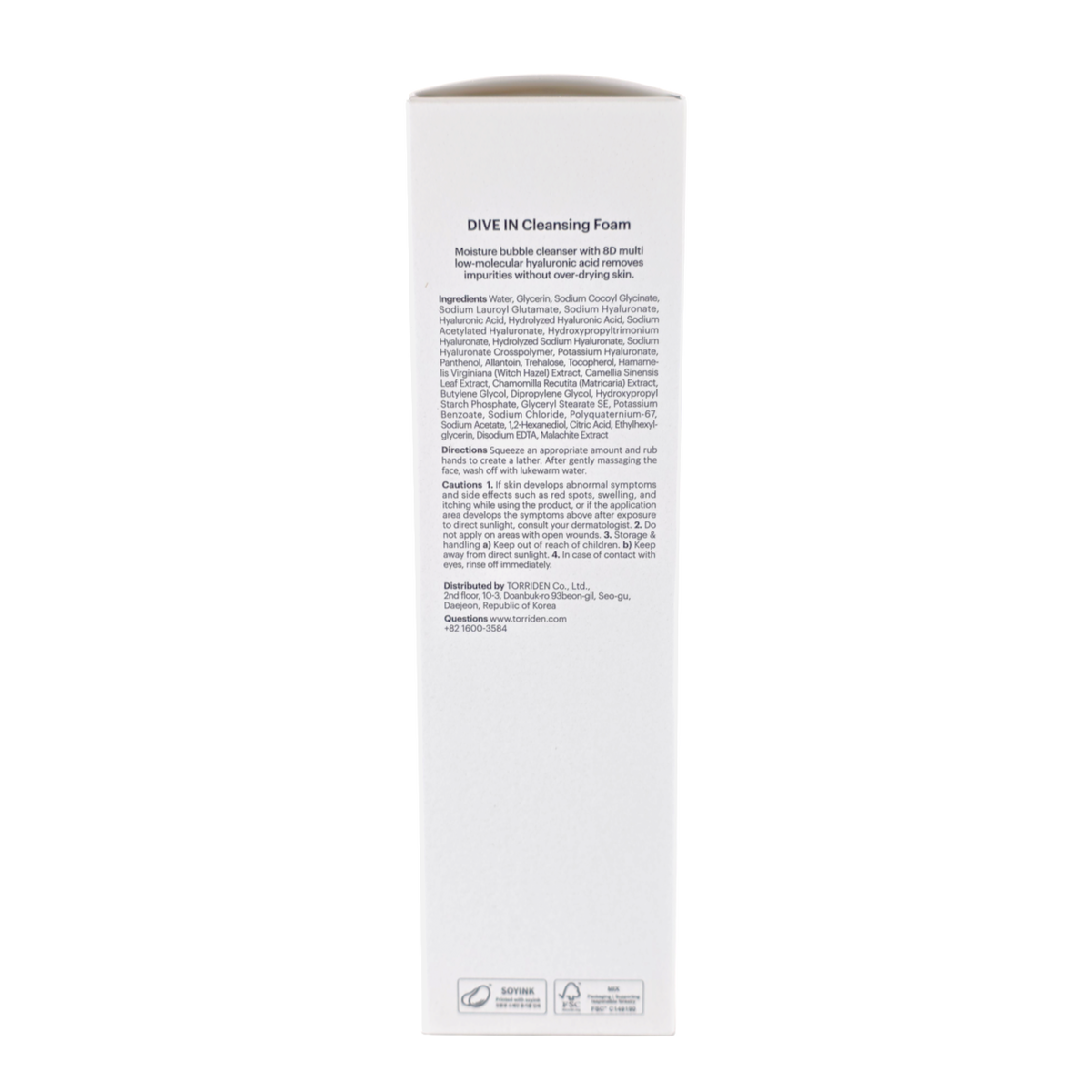 Torriden Dive-In Low Molecular Hyaluronic Acid Cleansing Foam-image2