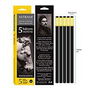 Nitram Pack of 5 Batons Epais 12mm Soft Round Willow Charcoal Nitram Pack of 5 Batons Epais 12mm Soft Round Willow Charcoal