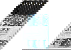 Pebeo Acrylic Marker Set of 5 White/Black/Cyan/Blue/Night Blue